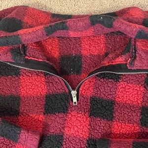 Fluffy checker board hoodie